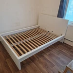 King Size Bed Frame Ikea Malm White, Good Condition, No Marks. Fixed Price $100.00.