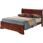 Glory Furniture Louis Phillipe King Storage Bed Cherry. Fixed Price $643.99.