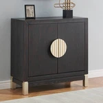 Medici 36" Wide Black And Gold 2-DOOR Accent Cabinet. Fixed Price $699.99.