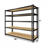 5-TIER Heavy Duty Metal Shelving Unit Adjustable Garage Shelves Utility Rack. Fixed Price $61.99.