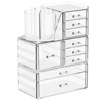 Suoxing 3 Pack Clear Acrylic Makeup Organizer For Vanity With 9 Drawer, Skinc.... Fixed Price $50.69.