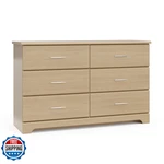 Storkcraft Brookside 6-DRAWER Dresser Driftwood Greenguard Gold Certified. Fixed Price $400.11.