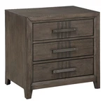 Benjara 27" Rustic NIGHTSTAND-2 Drawers-gray Metal Handles-rich Brown Wood. Fixed Price $339.99.