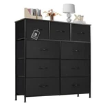 Atilioo Dresser Black Wooden Top Metal Frame Anti-tip With 9 Drawers For Bedroom. Fixed Price $99.99.