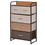 5-DRAWER Chest Dresser For Bedroom, 4-TIER Storage Organizer With Steel Frame,. Fixed Price $82.99.
