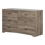 Pemberly Row Contemporary 6-DRAWER Double Dresser Weathered Oak. Fixed Price $280.78.