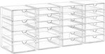 Acrylic Organizers - 21 Drawers 4 Set Clear Storage. Fixed Price $57.11.