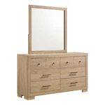 Coaster Arielle 6-DRAWER Wood Bedroom Dresser With Mirror In Light Oak Brown. Fixed Price $716.86.