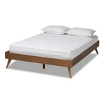 Baxton Studio Lissette Mid-century Wood Full Platform Bed In Walnut Brown. Fixed Price $289.99.