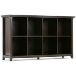 Simpli Home Amherst 57"WD Wood 8 Cube Storage Sofa Table In Hickory Brown. Fixed Price $440.98.