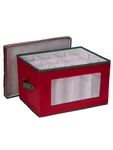 Household Essentials Holiday Stemware Goblet Chest, Red/green (540RED). Fixed Price $24.99.