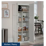 Sauder Storage Wardrobe Closetcabinet/ Pantry Cabinets, White Finish Used. Fixed Price $57.99.