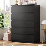 Stylish Black 5-DRAWER Dresser For Bedroom Entryway Storage Solutions. Fixed Price $205.99.