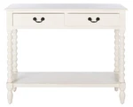 Furniture Athena Distressed White Wood 2-DRAWER Console Table With Storage .... Fixed Price $229.57.