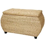 Oriental Furniture Trunk Built-in Storage Water Hyacinth Rush Grass 31 In. Wide. Fixed Price $157.07.