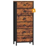 Furnulem Tall Dresser With 11.5"D X 16"W 39.6"H (6 Drawers), Rustic Brown. Fixed Price $102.36.