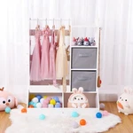 Bophy Girls' Dress Up Storage With Light & Mirror, Kids Clothing Rack St.... Fixed Price $207.56.