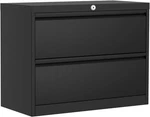 Garveehome 2 Drawer Metal Lateral File Cabinet Black 34.6. Fixed Price $178.35.