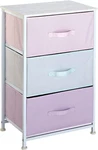 Urban Shop 3 Tier Fabric Drawer Storage Cart With Mdf Wood Frame, Pastel Wh. Fixed Price $49.25.