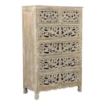 Taran Designs Monte 6-DRAWER Floral Carved Solid Wood Chest In Gray. Fixed Price $1322.48.