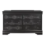 Global Furniture Usa Pompei Wooden Gray 6-DRAWER Dresser With Crystal Knob. Fixed Price $428.01.