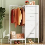 Higdbfe Tall Dresser 44''H With Hanging Rack, Drawers Small Closet For. Fixed Price $78.88.