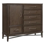 Pemberly Row Transitional Bedroom 6-DRAWER Wood Gentleman's Chest In Oak. Fixed Price $778.86.