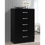 Pemberly Row Contemporary Wood 5 Spacious Drawers Chest In Black. Fixed Price $265.99.