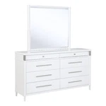 Coaster Gracemont 8-DRAWER Wood Bedroom Dresser With Mirror In White. Fixed Price $1003.79.