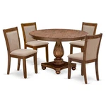 East West Furniture Ferris 5-PIECE Wooden Dining Set Light Tan/antique Walnut. Fixed Price $875.99.