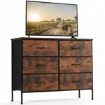 Sweetcrispy Dresser For Bedroom 6 Drawers Wide Fabric Storage Units Chest-fgqa. Fixed Price $50.51.