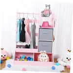Bophy Girls' Dress Up Storage With Light & Mirror, Kids Clothing Rack. Fixed Price $160.71.