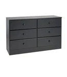 Prepac BDC4829 6 Drawer Dresser - Black. Fixed Price $299.00.