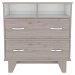 Tuhome Portanova Two Drawer Dresser - Light Gray Engineered Wood. Fixed Price $262.98.