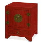Us Seller - Red Elmwood Chinese Ming Cabinet. Fixed Price $629.16.