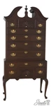 72305: Drexel Heritage 18TH C. Mahogany Highboy. Fixed Price $1395.00.