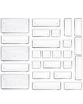 Clear Plastic Drawer Organizer Storage - 25PCS 4 Size Desk Bathroom Kitchen O.... Fixed Price $33.11.