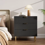 Idealhouse Black Dresser Modern 3 Drawer For Bedroom Gold Handle. Fixed Price $222.66.
