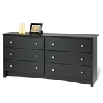 Prepac Sonoma Black 6-DRAWER Dresser New. Fixed Price $259.00.
