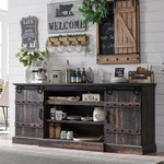 Okd 75" Farmhouse Sideboard Buffet Cabinet With Sliding Barn Door. Fixed Price $325.93.