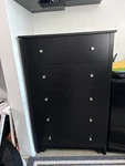 South Shore Vito 5 Drawer Chest In Pure Black (great Condition). Fixed Price $80.00.