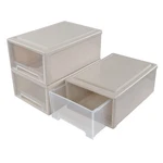 Plastic Stacking Storage Drawer Unit, 3 Packs Small (6 Quart). Fixed Price $39.57.