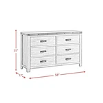 Picket House Furnishings Montauk 6-DRAWER Dresser Gray. Fixed Price $830.41.