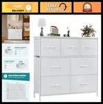 Olixis 7 Drawer Dresser For Bedroom, Wide Fabric Storage Tower With Wooden Top. Fixed Price $77.99.