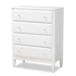 Baxton Studio Naomi White Finished Wood 4-DRAWER Bedroom Chest. Fixed Price $401.02.
