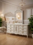 Painted White Provincial Cottage Chic Shabby Romantic French Dresser. Fixed Price $260.00.
