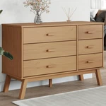 Drawer Cabinet Olden Brown Solid Wood Pine. Fixed Price $327.80.
