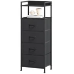 Night Stand With 4 Drawers, Vertical Storage Tower Fabric Dresser For Bedroom.... Fixed Price $55.00.