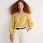 Nwt J. Crew Made With Liberty Fabric V-neck Top Capel Floral Cotton Xs. Fixed Price $34.00.