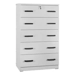 Pemberly Row Wood Tall 5 Drawer Chest Bedroom Dresser In White. Fixed Price $267.47.